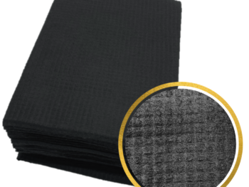 Serviettes de coiffure noires en 78 x 40 cm - lot de