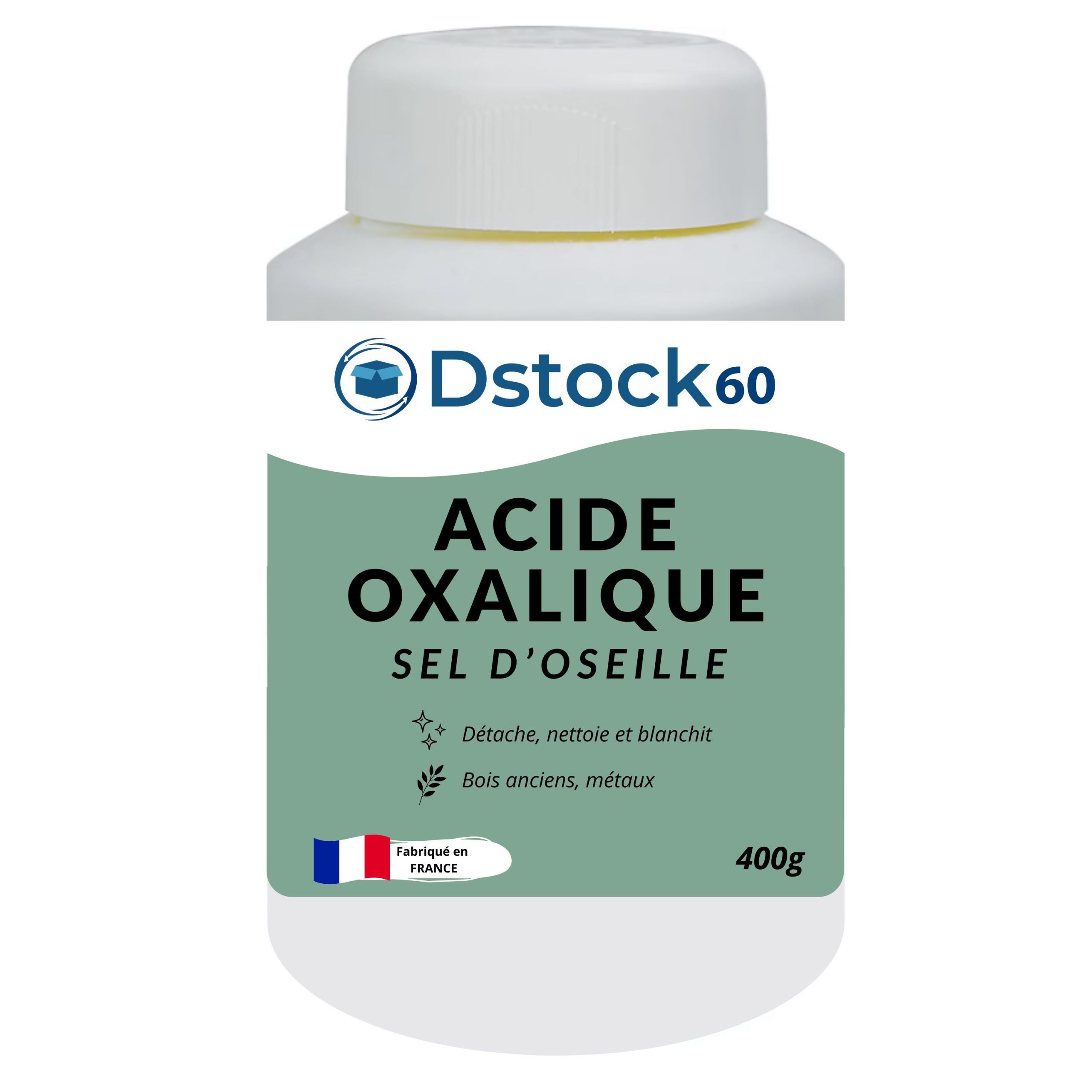 Acide oxalique sel d’oseille - nettoie métaux & bois anciens - 400 g