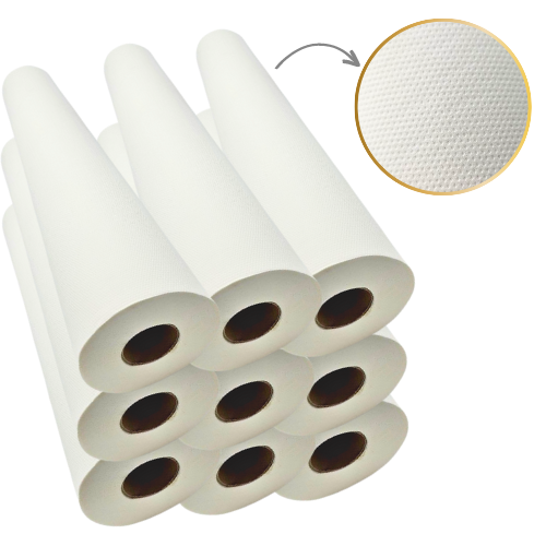 Draps D'Examens Gaufrés - 9 Rouleaux - Grande Laize 60 X 35 Cm - 135 Formats