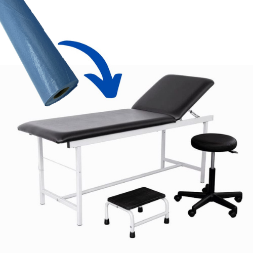Draps D'Examen Plastifiés Bleus - 6 Rouleaux - 50 X 38 Cm - 150 Formats – Image 2
