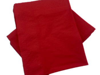 200 serviettes de table en papier ouate 30 x 40 cm - Couleur bordeaux ou rouge - Couleur Rouge