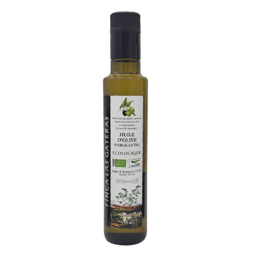 Huile d'olive vierge extra et écologique en bouteille