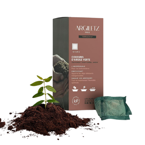 Coussins d'argile pour le jardin - Enrichit le sol et diminue les arrosages