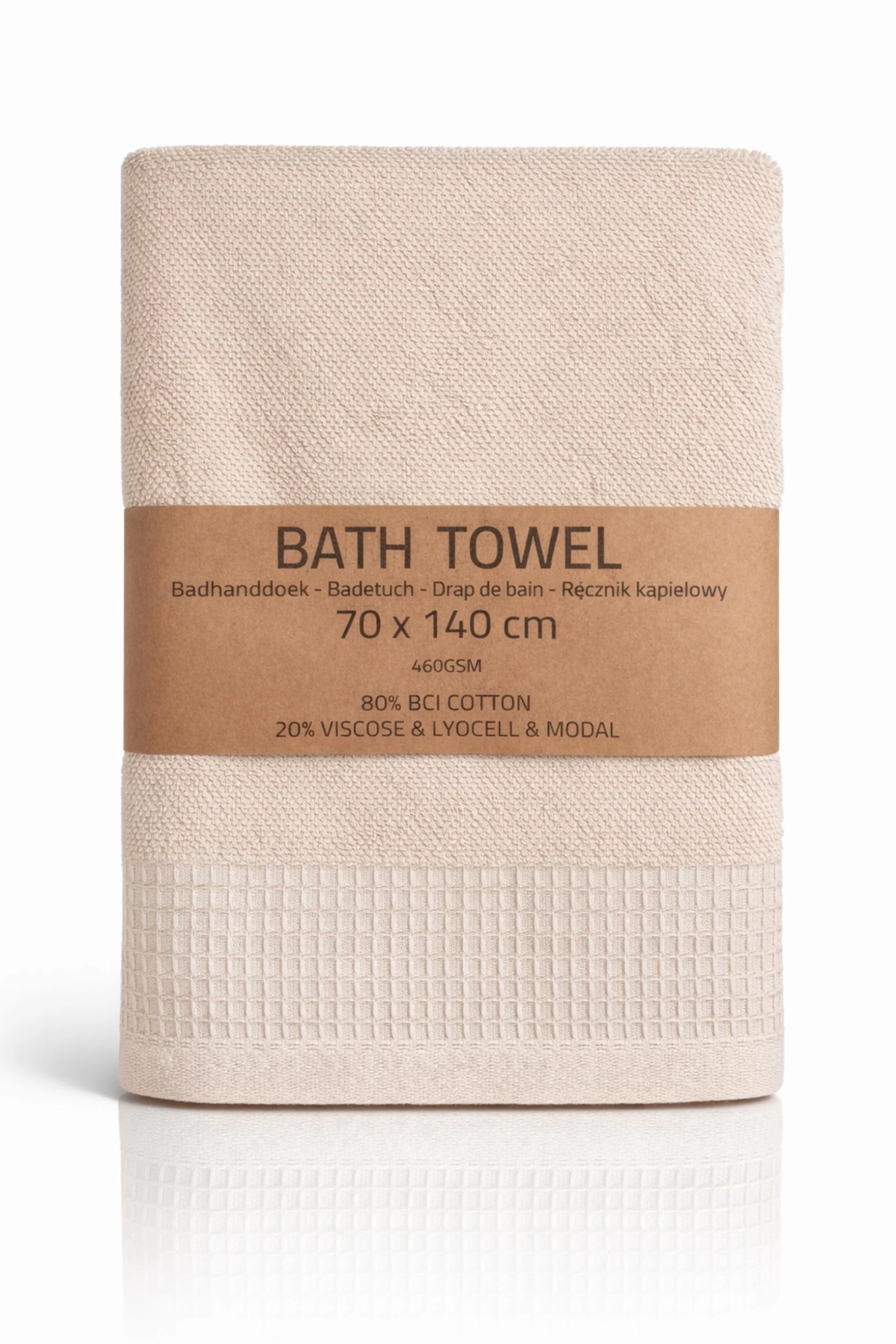 Drap de Bain 70 x 140 cm - Beige - 460 GSM