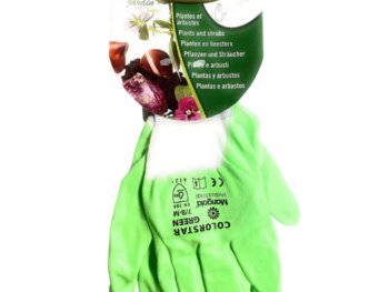 Lot de 5 paires de gants de jardinage verts - Taille de gants 6,5